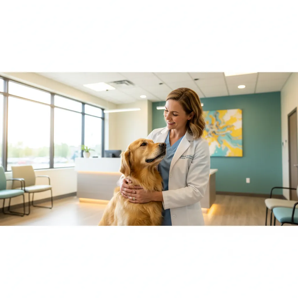 Dierenarts met hond bij Kliniek voor Dieren Woerden